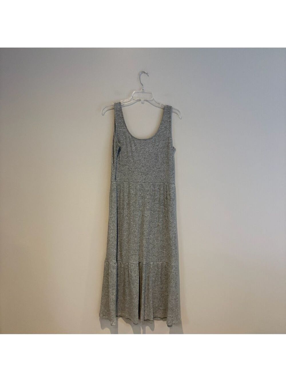 Daily Ritual Ribbed Gray Midi Dress Size M - Picture 3 of 6